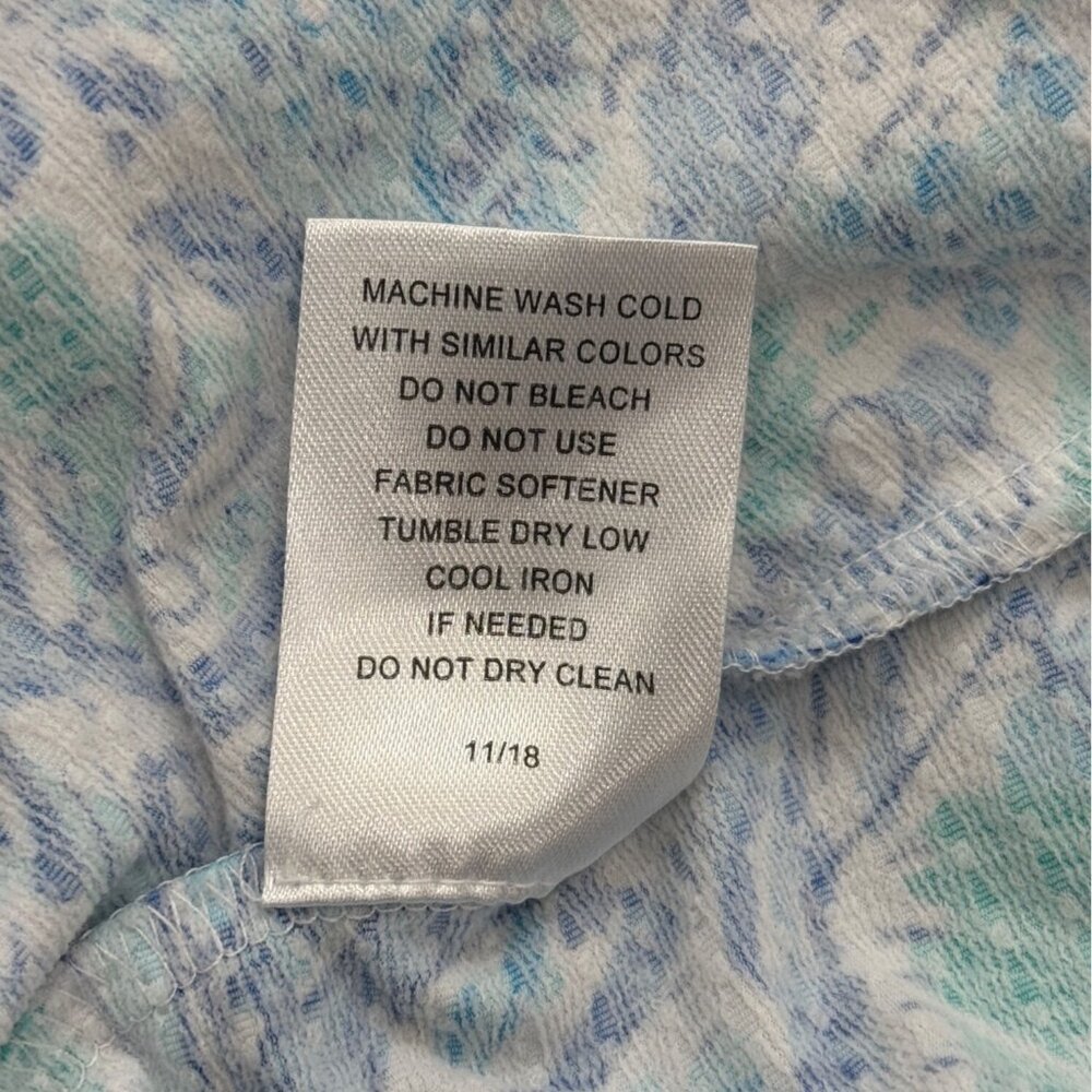 IBKUL Womens Full-Zip Jacket Top Blue Print Long Sleeve UPF Size M - Picture 8 of 8